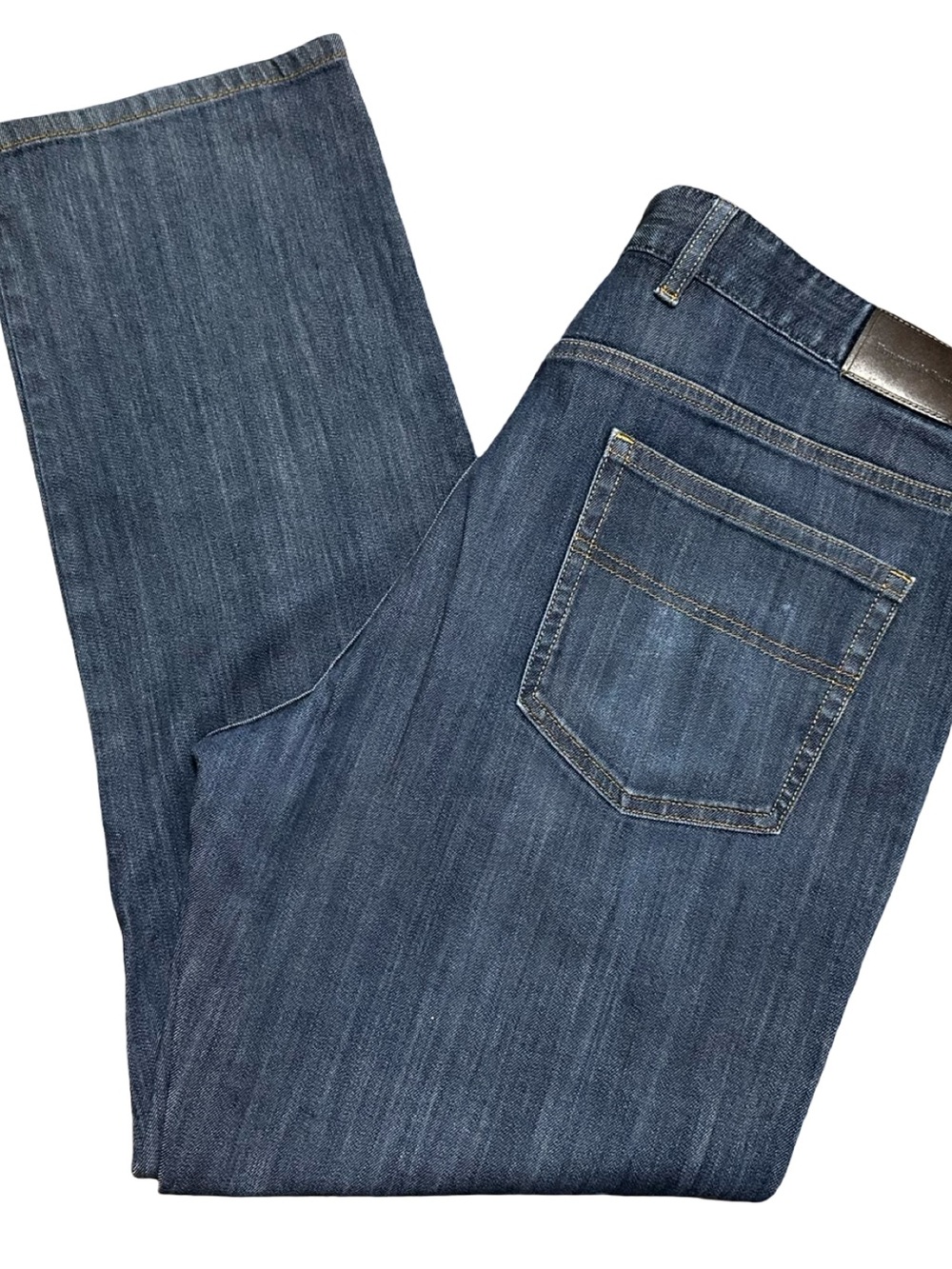 Ermenegildo Zegna Men’s Size 40 x 40 Dark Blue Wash Denim Straight Leg Jeans